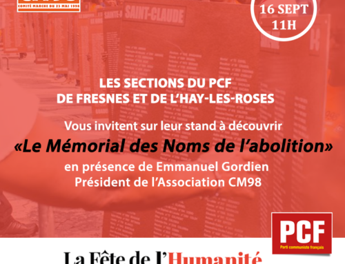 Les 16 et 17 septembre 2018 le CM98 sera à la Fête de l&rsquo;Humanité et à la fête des Haricots